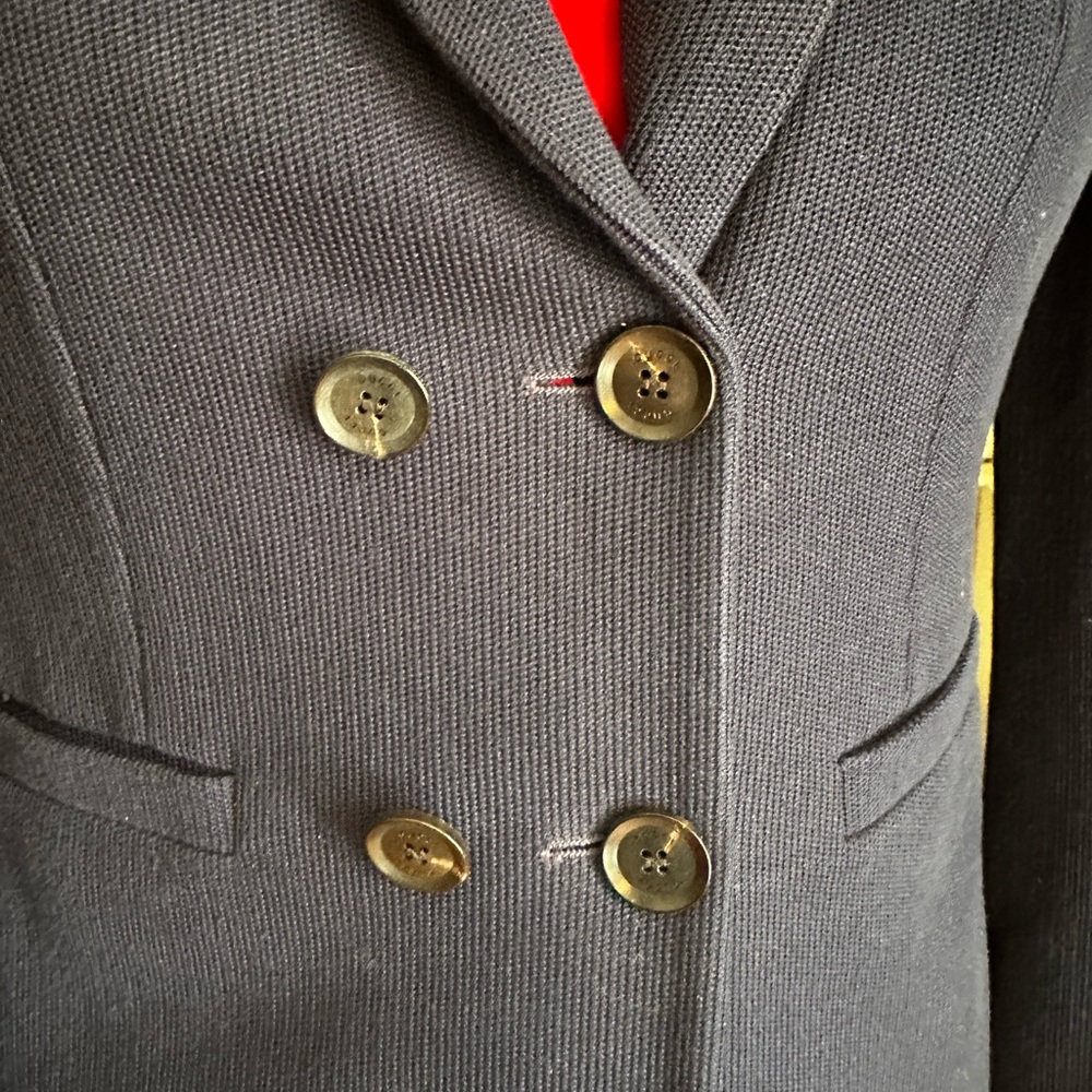Gucci Navy Double-Breasted Blazer | Gold Logo Buttons | IT 38 - Picture 5 of 14